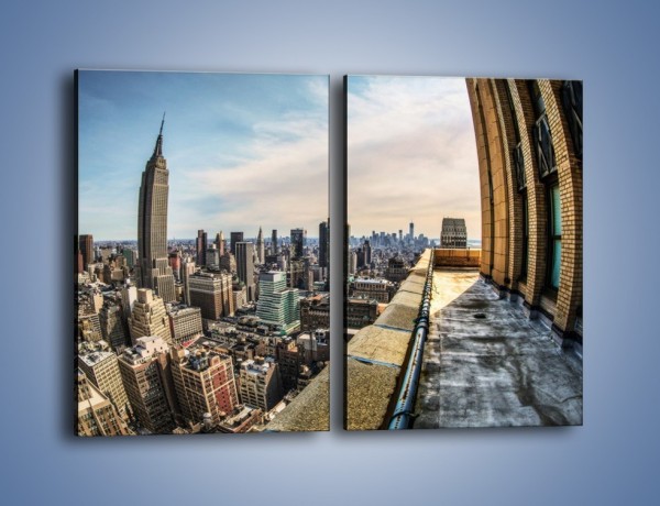 Obraz na płótnie – Empire State Building na Manhattanie – dwuczęściowy prostokątny pionowy AM610
