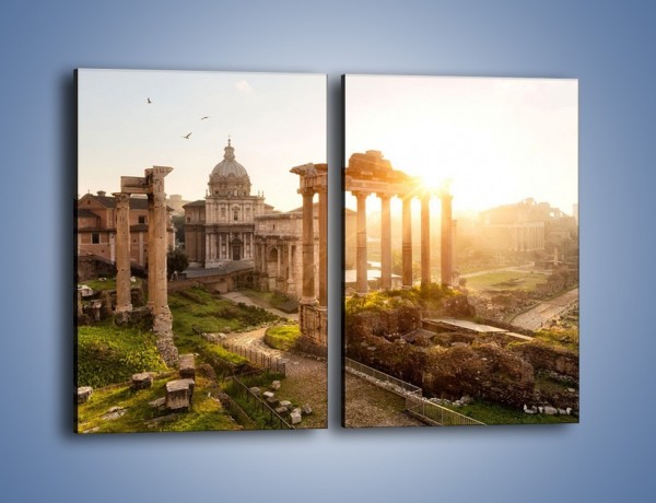 Obraz na płótnie – Starożytna architektura Rzymu – dwuczęściowy prostokątny pionowy AM638