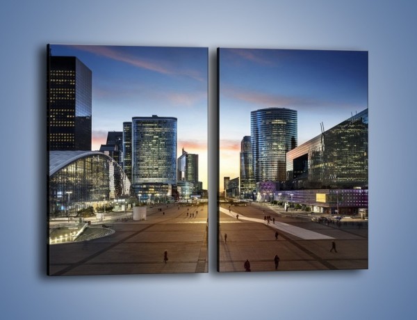 Obraz na płótnie – Quartier La Défense w Paryżu – dwuczęściowy prostokątny pionowy AM647