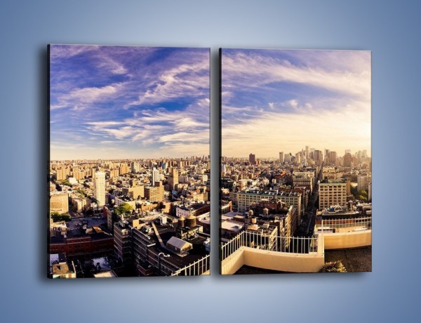 Obraz na płótnie – Panorama Nowego Jorku – dwuczęściowy prostokątny pionowy AM650