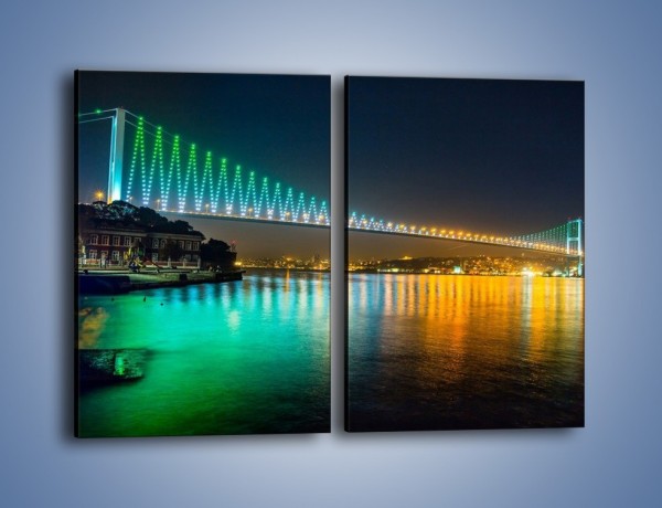 Obraz na płótnie – Most Bosforski w Turcji – dwuczęściowy prostokątny pionowy AM654
