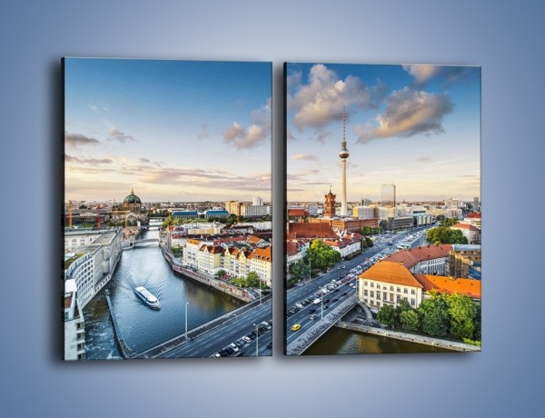 Obraz na płótnie – Panorama Berlina – dwuczęściowy prostokątny pionowy AM673
