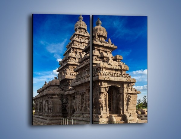 Obraz na płótnie – Nadbrzeżna świątynia Śiwy w Indiach – dwuczęściowy prostokątny pionowy AM695