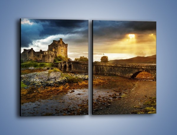 Obraz na płótnie – Zamek Eilean Donan w Szkocji – dwuczęściowy prostokątny pionowy AM697