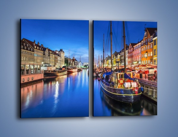 Obraz na płótnie – Kanał Nyhavn w Kopenhadze – dwuczęściowy prostokątny pionowy AM716