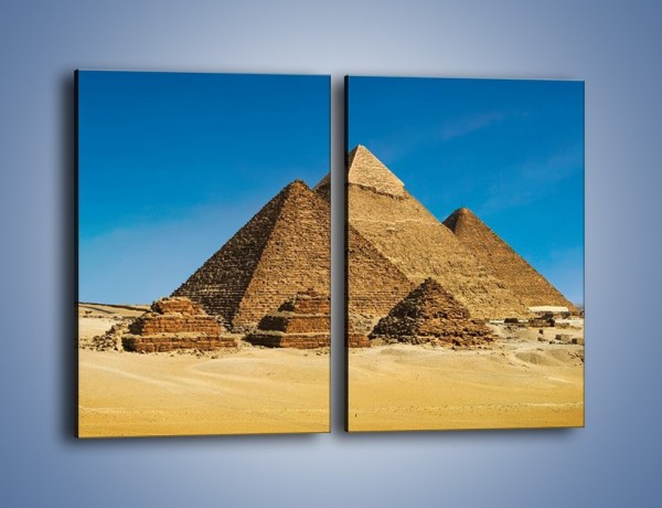 Obraz na płótnie – Piramidy w Egipcie – dwuczęściowy prostokątny pionowy AM723