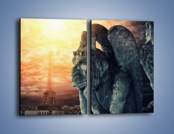 Obraz na płótnie – Paryski gargulec – dwuczęściowy prostokątny pionowy AM741