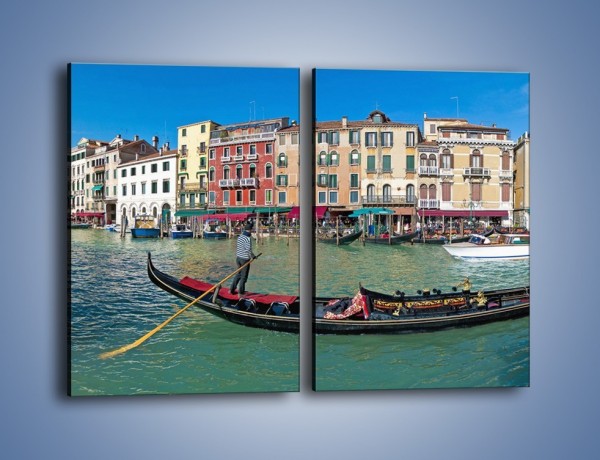Obraz na płótnie – Panorama Canal Grande w Wenecji – dwuczęściowy prostokątny pionowy AM745