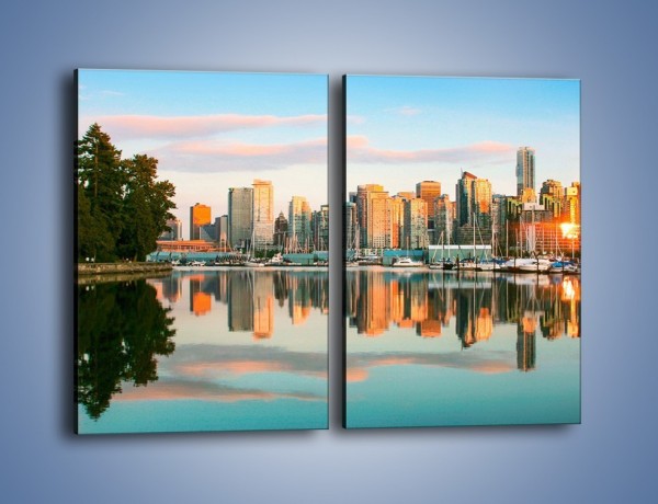 Obraz na płótnie – Widok na Vancouver – dwuczęściowy prostokątny pionowy AM765
