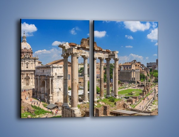 Obraz na płótnie – Panorama rzymskich ruin – dwuczęściowy prostokątny pionowy AM767