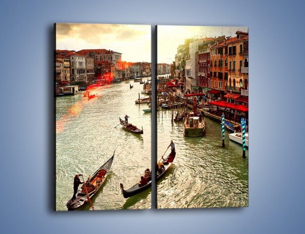 Obraz na płótnie – Weneckie gondole w Canal Grande – dwuczęściowy prostokątny pionowy AM783