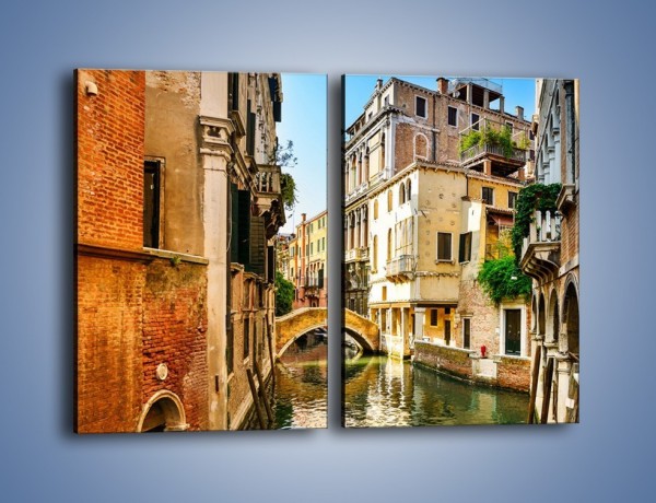 Obraz na płótnie – Romantyczny kanał w Wenecji – dwuczęściowy prostokątny pionowy AM795