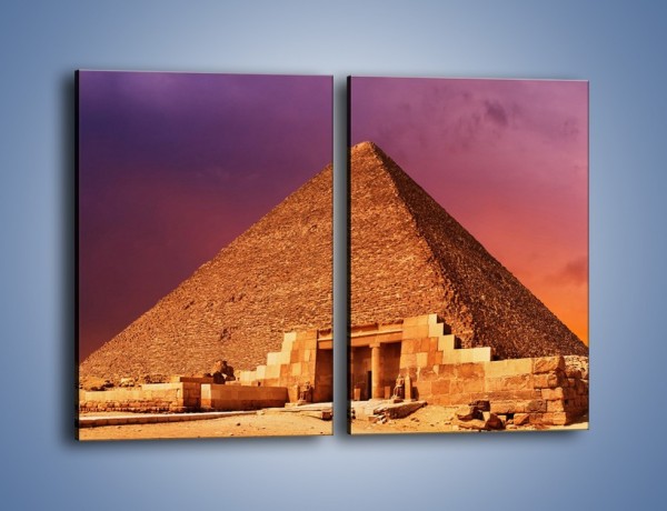 Obraz na płótnie – Piramida w Egipcie – dwuczęściowy prostokątny pionowy AM812