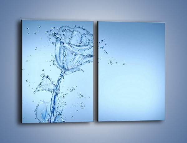 Obraz na płótnie – Kwiat tworzony wodą – dwuczęściowy prostokątny pionowy GR182