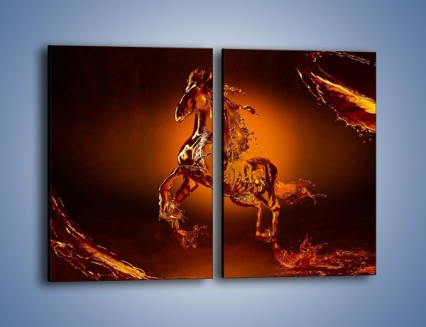 Obraz na płótnie – Wodny koń w mocnym świetle – dwuczęściowy prostokątny pionowy GR228