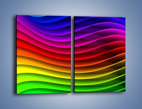 Obraz na płótnie – Falą w kolorze – dwuczęściowy prostokątny pionowy GR393