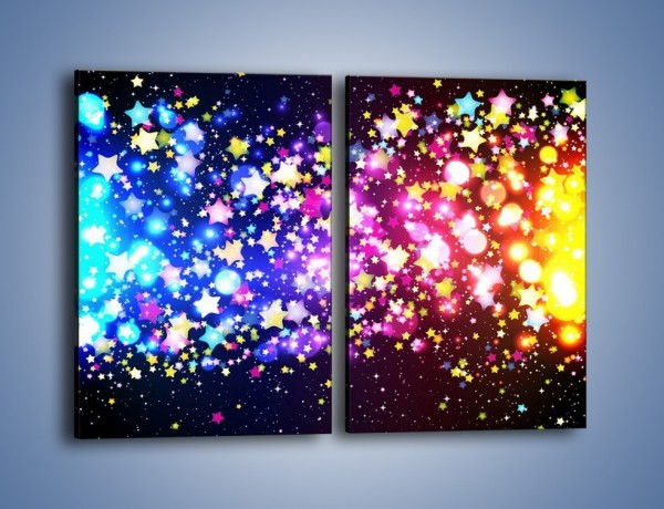 Obraz na płótnie – Kolory widziane nocą – dwuczęściowy prostokątny pionowy GR432