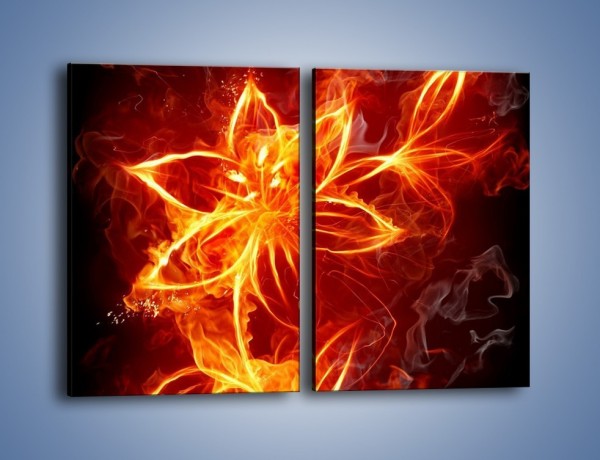 Obraz na płótnie – Spłonąć jak kwiat – dwuczęściowy prostokątny pionowy GR527