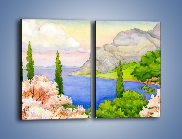 Obraz na płótnie – Krajobraz jak z pocztówki – dwuczęściowy prostokątny pionowy GR541