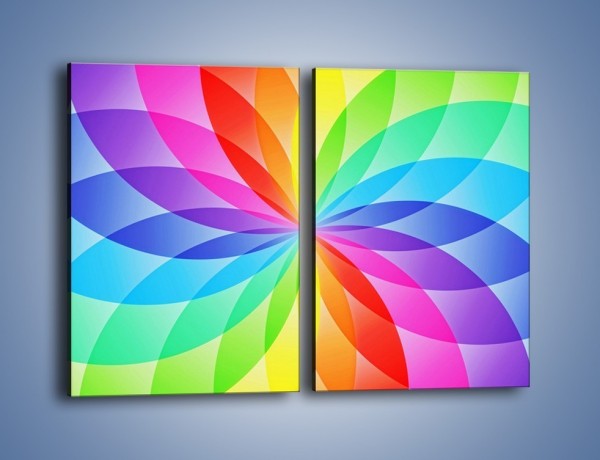 Obraz na płótnie – Płatki bardzo kolorowe – dwuczęściowy prostokątny pionowy GR590