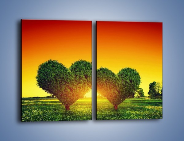Obraz na płótnie – Łąka pełna miłości – dwuczęściowy prostokątny pionowy GR595