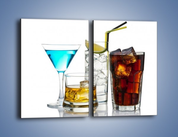 Obraz na płótnie – Kolorowe drinki – dwuczęściowy prostokątny pionowy JN054