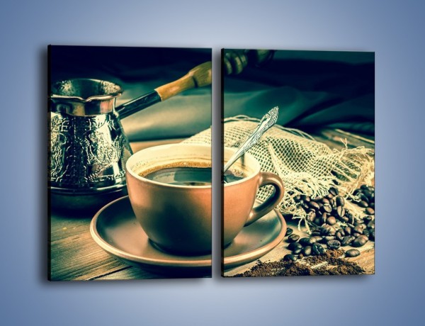 Obraz na płótnie – Czarna kawa arabica – dwuczęściowy prostokątny pionowy JN064
