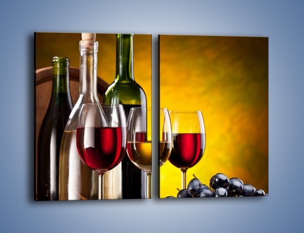 Obraz na płótnie – Wino z orzechami – dwuczęściowy prostokątny pionowy JN077
