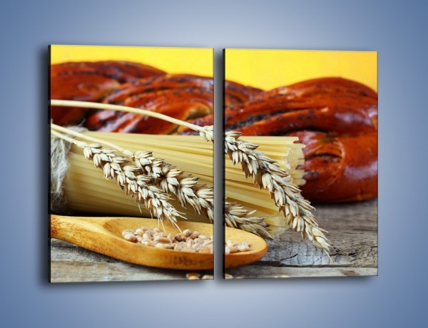 Obraz na płótnie – Chleb pszenno-kukurydziany – dwuczęściowy prostokątny pionowy JN090