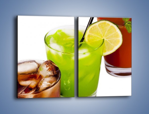 Obraz na płótnie – Kwaśno-słodkie drinki – dwuczęściowy prostokątny pionowy JN093