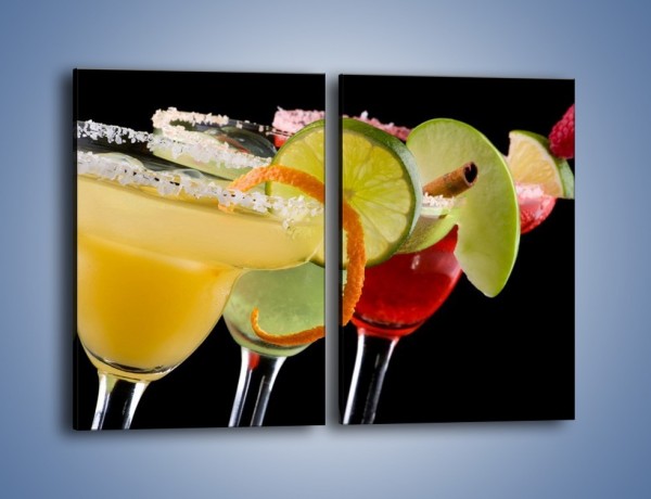 Obraz na płótnie – Drinki z dodatkiem owoców – dwuczęściowy prostokątny pionowy JN101