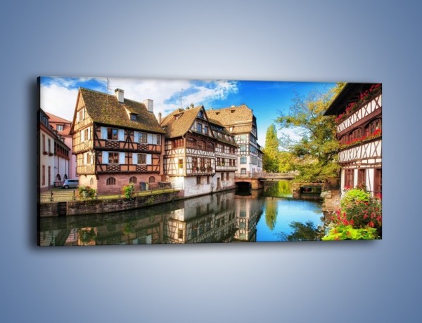 Obraz na płótnie – Tradycyjna architektura Strasburga – jednoczęściowy panoramiczny AM485