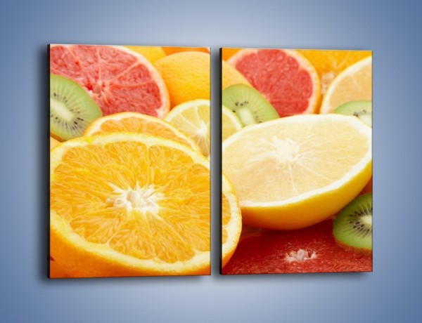 Obraz na płótnie – Kwaśny kęs witamin owocowych – dwuczęściowy prostokątny pionowy JN157