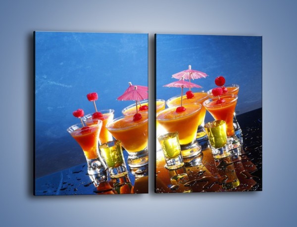 Obraz na płótnie – Tropikalne drinki nocą – dwuczęściowy prostokątny pionowy JN160