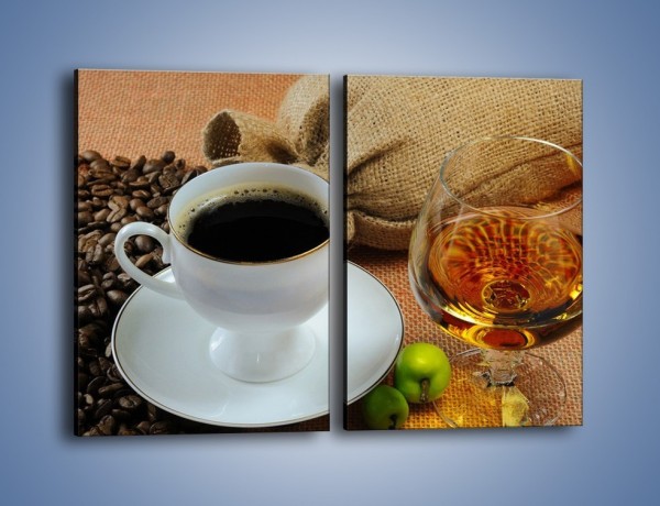 Obraz na płótnie – Wieczorowa kawa z prądem – dwuczęściowy prostokątny pionowy JN166