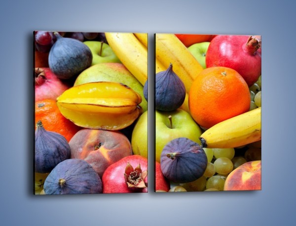 Obraz na płótnie – Owocowe kolorowe witaminki – dwuczęściowy prostokątny pionowy JN173