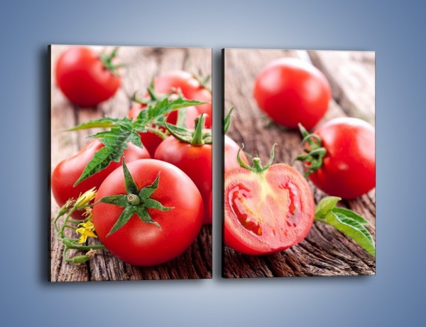 Obraz na płótnie – Pomidorowa uczta – dwuczęściowy prostokątny pionowy JN201