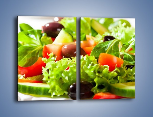 Obraz na płótnie – Sałatkowy mix warzywny – dwuczęściowy prostokątny pionowy JN204