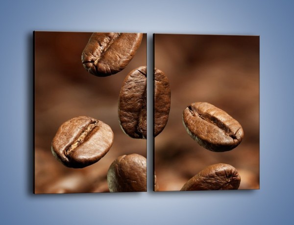 Obraz na płótnie – Kawowe uniesienie – dwuczęściowy prostokątny pionowy JN214