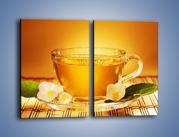 Obraz na płótnie – Delikatny smak herbaty – dwuczęściowy prostokątny pionowy JN261