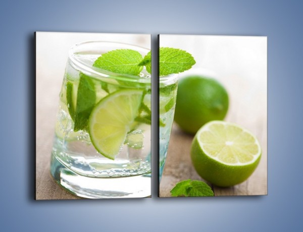 Obraz na płótnie – Limonkowy napój – dwuczęściowy prostokątny pionowy JN262