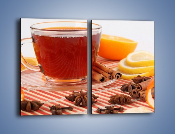 Obraz na płótnie – Moc herbaty w małej filiżance – dwuczęściowy prostokątny pionowy JN297