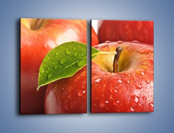 Obraz na płótnie – Jabłka prosto z drzewa – dwuczęściowy prostokątny pionowy JN302