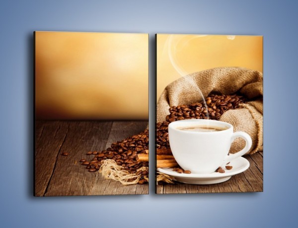Obraz na płótnie – Zaproszenie na pogaduchy przy kawie – dwuczęściowy prostokątny pionowy JN320