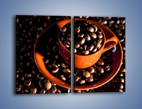 Obraz na płótnie – Filiżanka kawy z charakterem – dwuczęściowy prostokątny pionowy JN343