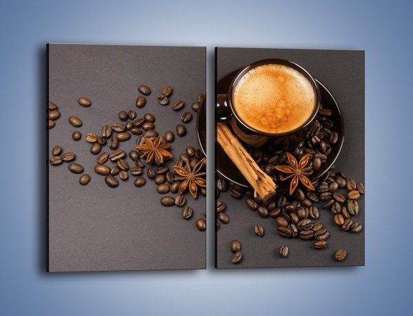 Obraz na płótnie – Kawa z goździkiem – dwuczęściowy prostokątny pionowy JN349
