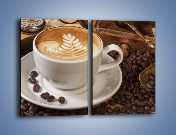 Obraz na płótnie – Czas na kawę – dwuczęściowy prostokątny pionowy JN353