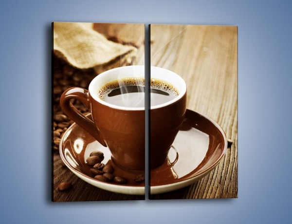 Obraz na płótnie – Kawowe dzień dobry – dwuczęściowy prostokątny pionowy JN359