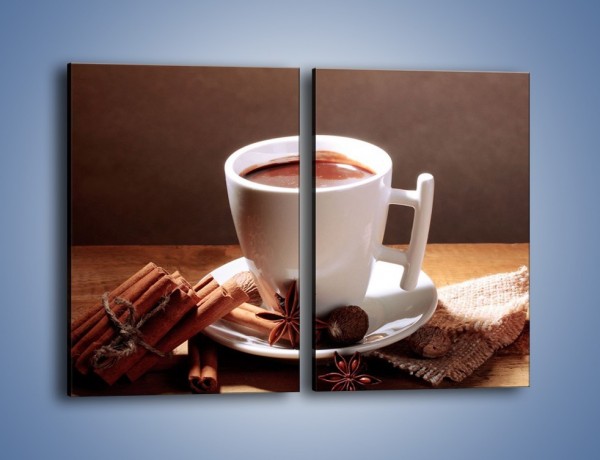 Obraz na płótnie – Gorąca czekolada z cynamonem – dwuczęściowy prostokątny pionowy JN362