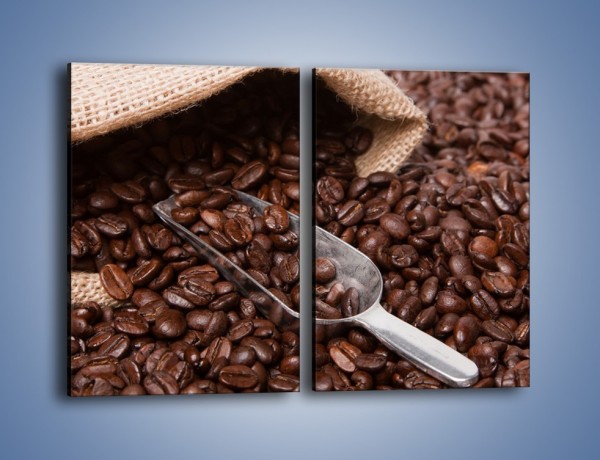 Obraz na płótnie – Worek pełen kawy – dwuczęściowy prostokątny pionowy JN372